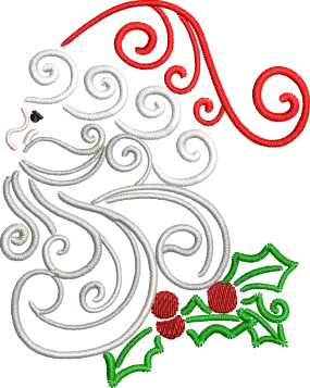 Swirl Christmas Santa