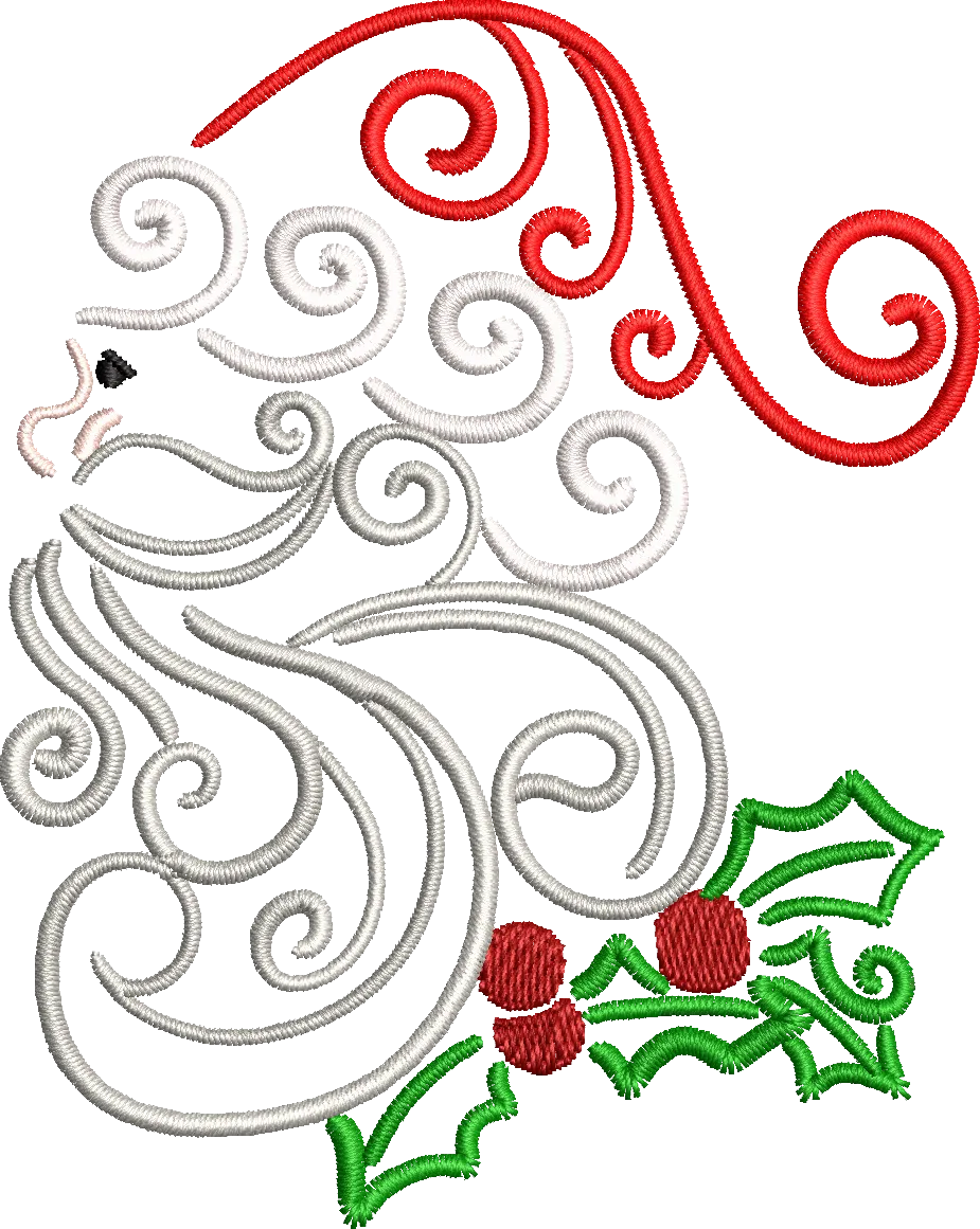 Swirl Christmas Santa