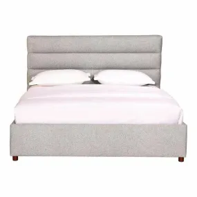 Takio Performance Fabric Upholstered Light Grey Bed